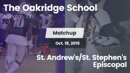 Matchup: The Oakridge School vs. St. Andrew's/St. Stephen's Episcopal 2019