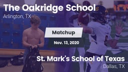 Matchup: The Oakridge School vs. St. Mark's School of Texas 2020
