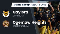 Recap: Gaylord  vs. Ogemaw Heights  2018