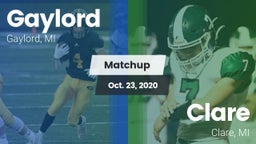 Matchup: Gaylord  vs. Clare  2020