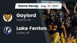 Recap: Gaylord  vs. Lake Fenton  2021