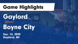 Gaylord  vs Boyne City  Game Highlights - Jan. 14, 2020