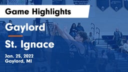 Gaylord  vs St. Ignace Game Highlights - Jan. 25, 2022
