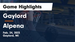 Gaylord  vs Alpena  Game Highlights - Feb. 24, 2023