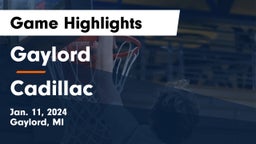 Gaylord  vs Cadillac  Game Highlights - Jan. 11, 2024
