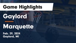 Gaylord  vs Marquette  Game Highlights - Feb. 29, 2024