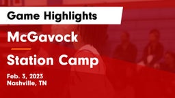 McGavock  vs Station Camp  Game Highlights - Feb. 3, 2023