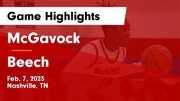 McGavock  vs Beech  Game Highlights - Feb. 7, 2023