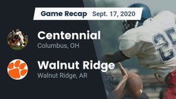 Recap: Centennial  vs. Walnut Ridge  2020