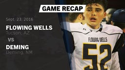 Recap: Flowing Wells  vs. Deming  2016