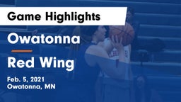 Owatonna  vs Red Wing  Game Highlights - Feb. 5, 2021