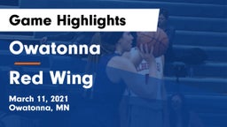 Owatonna  vs Red Wing  Game Highlights - March 11, 2021