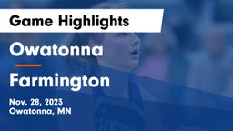 Owatonna  vs Farmington  Game Highlights - Nov. 28, 2023