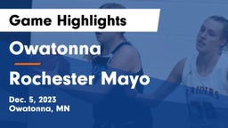Owatonna  vs Rochester Mayo  Game Highlights - Dec. 5, 2023