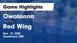 Owatonna  vs Red Wing  Game Highlights - Dec. 12, 2023