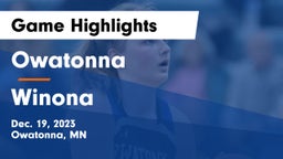 Owatonna  vs Winona  Game Highlights - Dec. 19, 2023