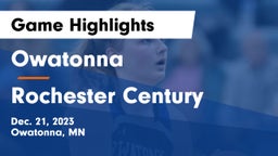 Owatonna  vs Rochester Century  Game Highlights - Dec. 21, 2023
