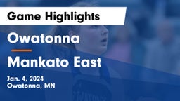 Owatonna  vs Mankato East  Game Highlights - Jan. 4, 2024