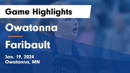 Owatonna  vs Faribault  Game Highlights - Jan. 19, 2024