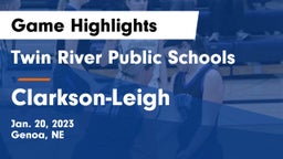 Twin River Public Schools vs Clarkson-Leigh  Game Highlights - Jan. 20, 2023