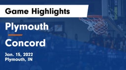 Plymouth  vs Concord Game Highlights - Jan. 15, 2022