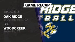 Recap: Oak Ridge  vs. Woodcreek  2016