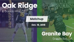 Matchup: Oak Ridge High vs. Granite Bay  2018