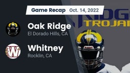 Recap: Oak Ridge  vs. Whitney  2022
