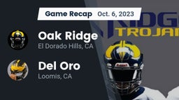 Recap: Oak Ridge  vs. Del Oro  2023