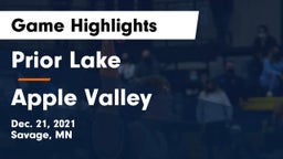 Prior Lake  vs Apple Valley  Game Highlights - Dec. 21, 2021