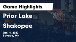Prior Lake  vs Shakopee  Game Highlights - Jan. 4, 2022