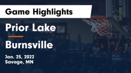 Prior Lake  vs Burnsville  Game Highlights - Jan. 25, 2022