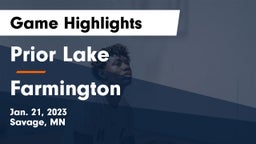 Prior Lake  vs Farmington  Game Highlights - Jan. 21, 2023
