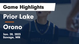 Prior Lake  vs Orono  Game Highlights - Jan. 28, 2023