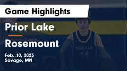 Prior Lake  vs Rosemount  Game Highlights - Feb. 10, 2023