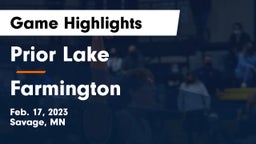 Prior Lake  vs Farmington  Game Highlights - Feb. 17, 2023