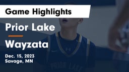 Prior Lake  vs Wayzata  Game Highlights - Dec. 15, 2023