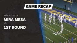Recap: Mira Mesa  vs. 1st Round 2015