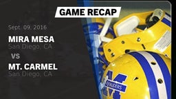 Recap: Mira Mesa  vs. Mt. Carmel  2016