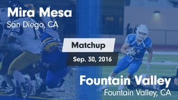 Matchup: Mira Mesa High vs. Fountain Valley  2016