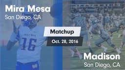 Matchup: Mira Mesa High vs. Madison  2016
