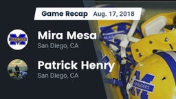 Recap: Mira Mesa  vs. Patrick Henry  2018