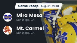 Recap: Mira Mesa  vs. Mt. Carmel  2018
