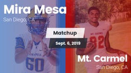 Matchup: Mira Mesa High vs. Mt. Carmel  2019