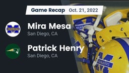 Recap: Mira Mesa  vs. Patrick Henry  2022
