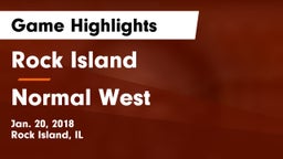 Rock Island  vs Normal West  Game Highlights - Jan. 20, 2018