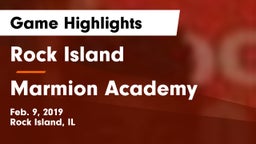 Rock Island  vs Marmion Academy  Game Highlights - Feb. 9, 2019