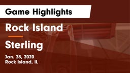 Rock Island  vs Sterling  Game Highlights - Jan. 28, 2020