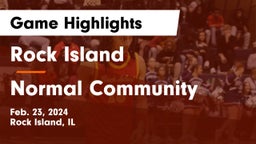 Rock Island  vs Normal Community  Game Highlights - Feb. 23, 2024