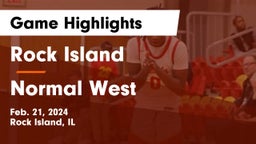 Rock Island  vs Normal West  Game Highlights - Feb. 21, 2024